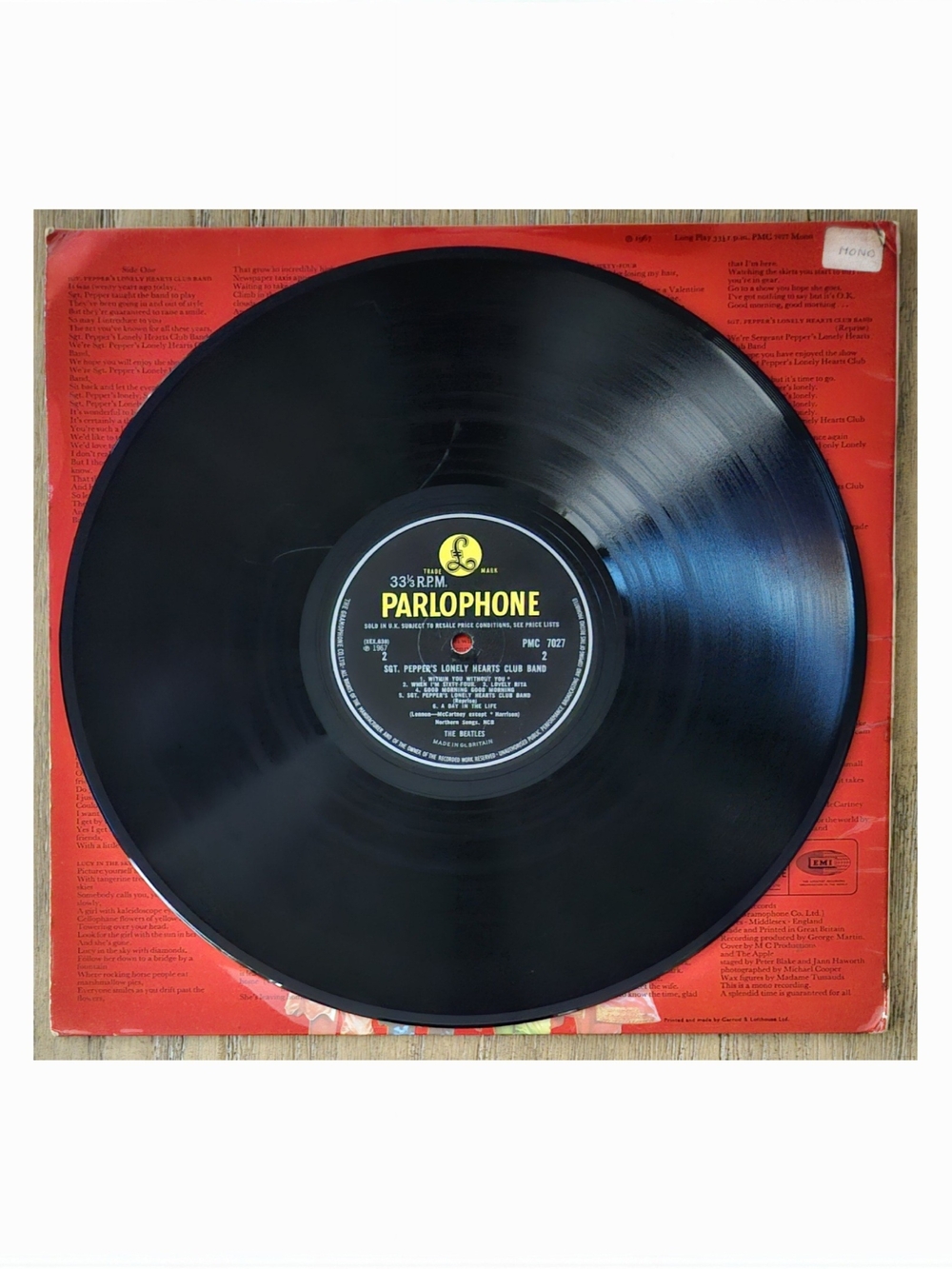BEATLES•Sgt. Pepper's Lonely Hearts Club Band•1967 UK Mono (PMC 7027) 1st Press - Picture 4 of 15